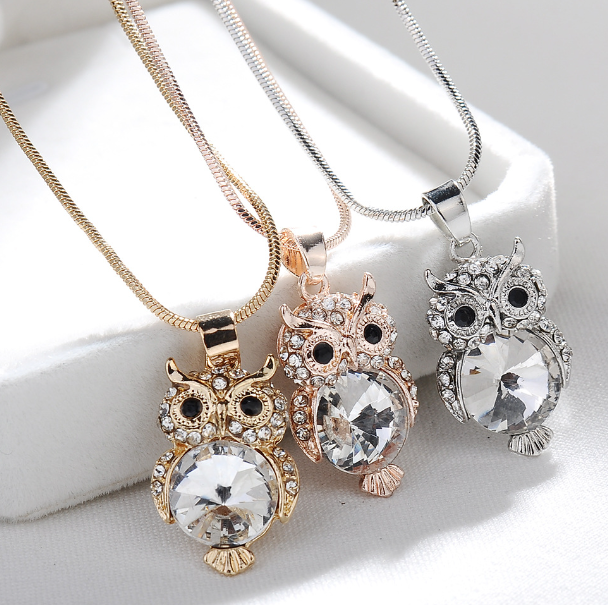 Korean Style Fashion Owl Pendant Necklace for Women