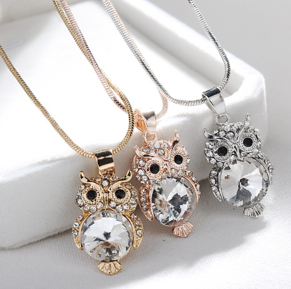 Korean Style Fashion Owl Pendant Necklace for Women