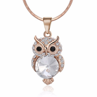Korean Style Fashion Owl Pendant Necklace for Women