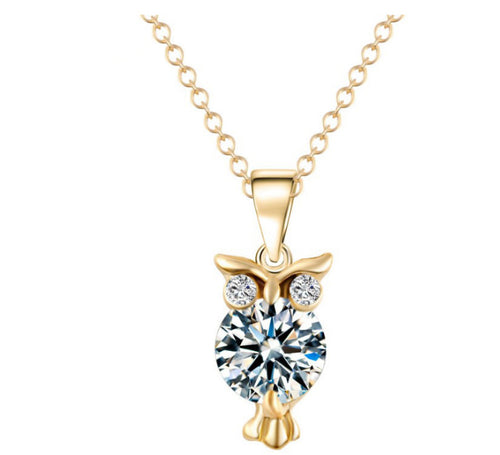 Owl Pendant Necklace - Choker Style