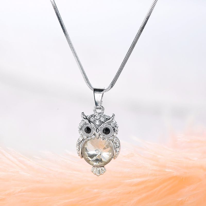 Korean Style Fashion Owl Pendant Necklace for Women