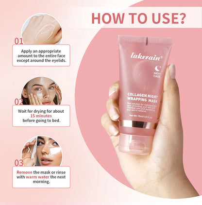 Collagen Tear And Pull Night Cream Facial Mask Hydrating
